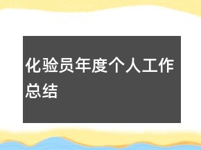 化驗員年度個人工作總結