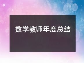 數(shù)學(xué)教師年度總結(jié)