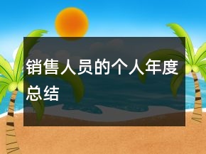 銷售人員的個(gè)人年度總結(jié)