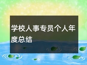 學(xué)校人事專員個(gè)人年度總結(jié)