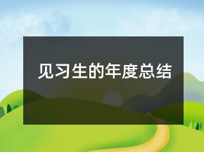 見習生的年度總結(jié)