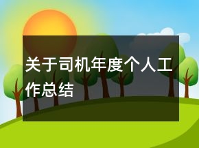 關(guān)于司機(jī)年度個(gè)人工作總結(jié)