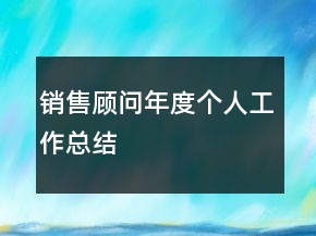 銷售顧問年度個人工作總結