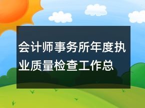 會(huì)計(jì)師事務(wù)所年度執(zhí)業(yè)質(zhì)量檢查工作總結(jié)