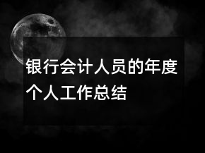 銀行會計人員的年度個人工作總結