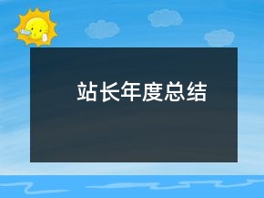站長年度總結