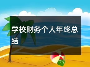 學(xué)校財(cái)務(wù)個(gè)人年終總結(jié)