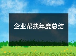 企業(yè)幫扶年度總結(jié)