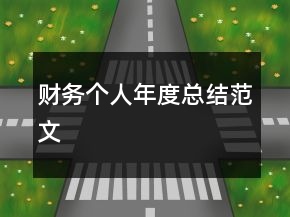 財(cái)務(wù)個(gè)人年度總結(jié)范文