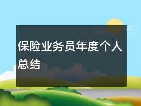 保險業(yè)務員年度個人總結(jié)