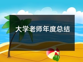 大學(xué)老師年度總結(jié)
