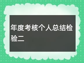年度考核個(gè)人總結(jié)檢驗(yàn)二
