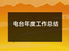 電臺(tái)年度工作總結(jié)