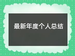 最新年度個人總結(jié)