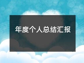 年度個人總結(jié)匯報