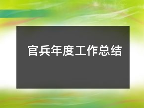 官兵年度工作總結(jié)