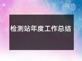 檢測(cè)站年度工作總結(jié)