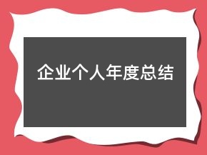 企業(yè)個人年度總結(jié)