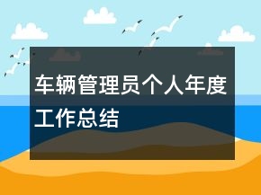 車輛管理員個人年度工作總結(jié)