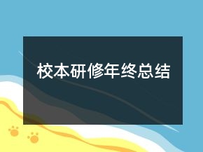 校本研修年終總結(jié)