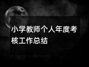 小學(xué)教師個(gè)人年度考核工作總結(jié)