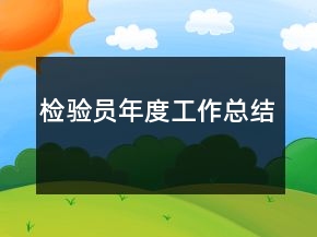 檢驗(yàn)員年度工作總結(jié)