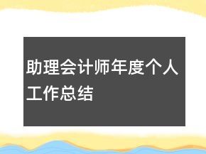 助理會計師年度個人工作總結(jié)