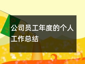 公司員工年度的個人工作總結(jié)