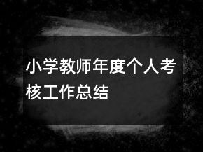 小學(xué)教師年度個(gè)人考核工作總結(jié)