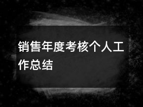 銷售年度考核個(gè)人工作總結(jié)