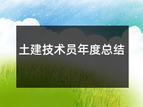 土建技術(shù)員年度總結(jié)