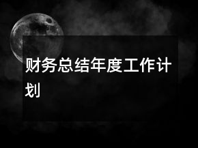 財務(wù)總結(jié)年度工作計劃