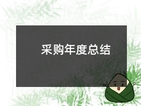 采購(gòu)年度總結(jié)