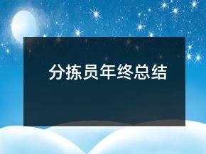 分揀員年終總結(jié)