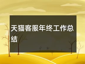 天貓客服年終工作總結(jié)