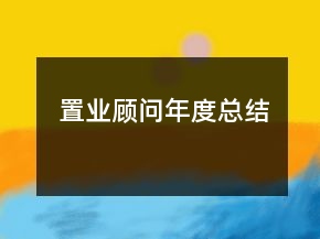 置業(yè)顧問年度總結(jié)
