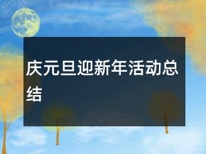 慶元旦迎新年活動總結(jié)