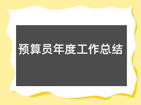 預(yù)算員年度工作總結(jié)