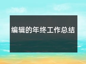 編輯的年終工作總結(jié)