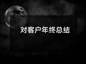 對(duì)客戶年終總結(jié)