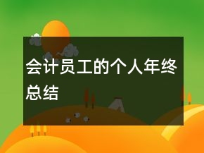 會計(jì)員工的個人年終總結(jié)
