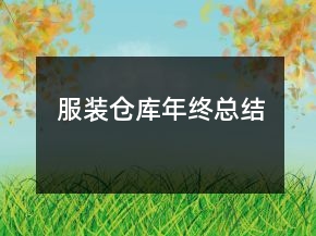 服裝倉庫年終總結(jié)