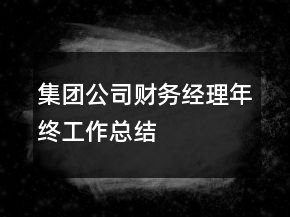 集團(tuán)公司財(cái)務(wù)經(jīng)理年終工作總結(jié)