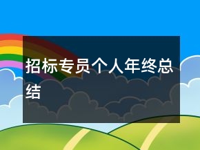 招標(biāo)專員個人年終總結(jié)