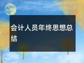 會計人員年終思想總結(jié)