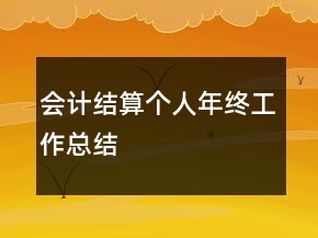 會(huì)計(jì)結(jié)算個(gè)人年終工作總結(jié)