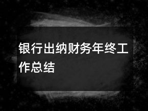 銀行出納財(cái)務(wù)年終工作總結(jié)
