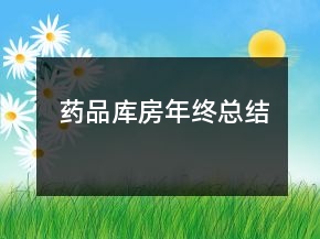 藥品庫房年終總結(jié)