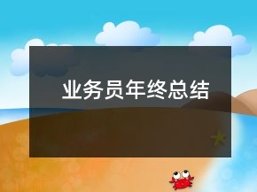 業(yè)務員年終總結