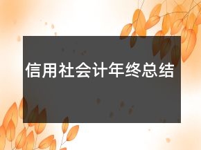 信用社會計年終總結(jié)